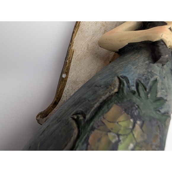 Christmas Holiday Angel Holding Star Blue Resin Mosaic Stained Glass Home Decor - Picture 7 of 16